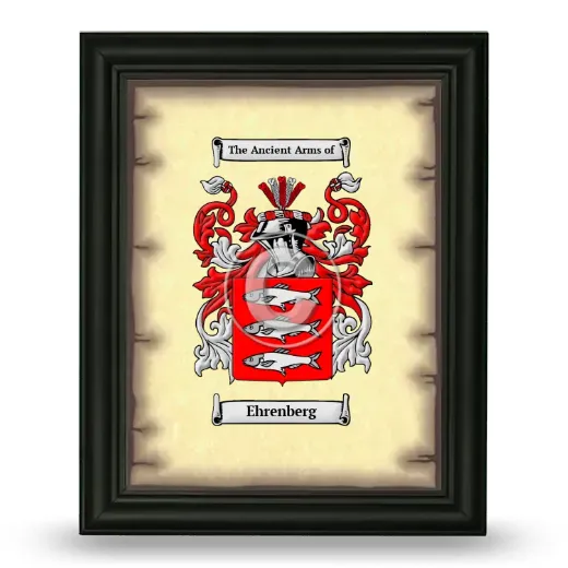 Ehrenberg Coat of Arms Framed - Black