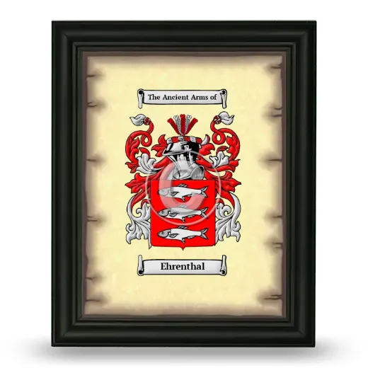 Ehrenthal Coat of Arms Framed - Black