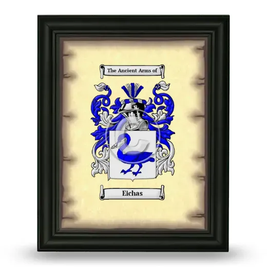 Eichas Coat of Arms Framed - Black