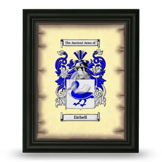 Eichell Coat of Arms Framed - Black