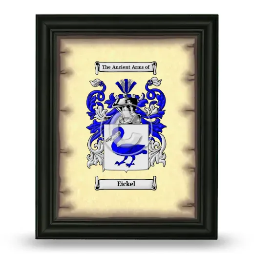 Eickel Coat of Arms Framed - Black
