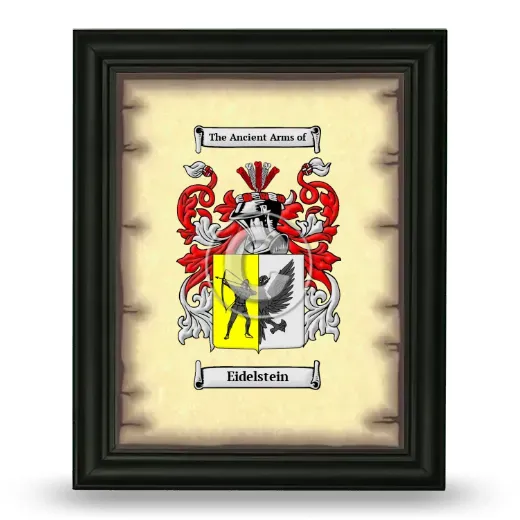 Eidelstein Coat of Arms Framed - Black
