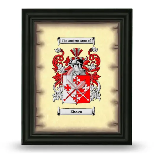 Eissen Coat of Arms Framed - Black
