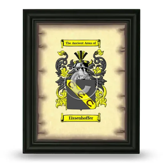 Eissenhoffer Coat of Arms Framed - Black