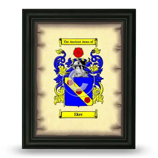 Eker Coat of Arms Framed - Black