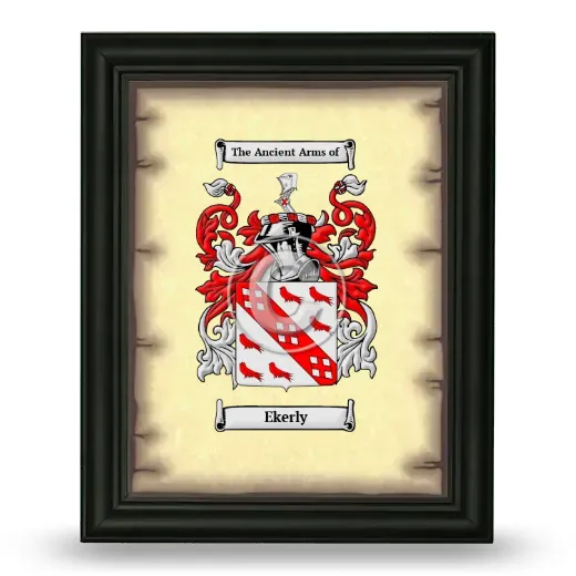 Ekerly Coat of Arms Framed - Black