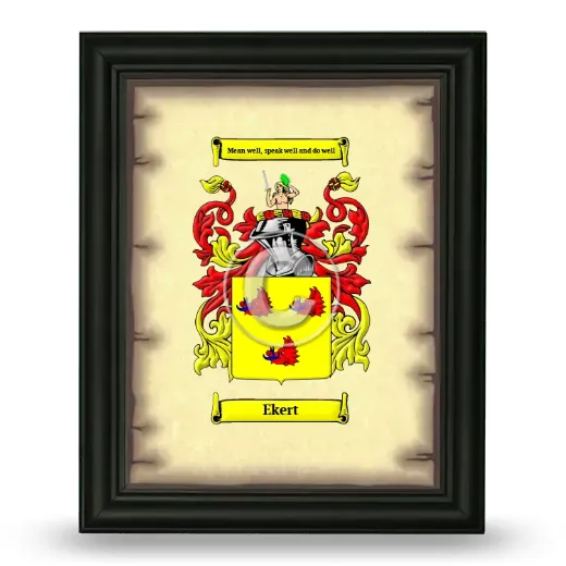 Ekert Coat of Arms Framed - Black