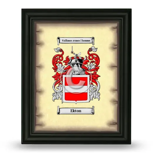 Ekton Coat of Arms Framed - Black