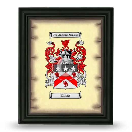 Eldess Coat of Arms Framed - Black