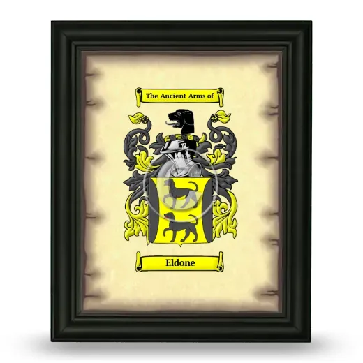 Eldone Coat of Arms Framed - Black
