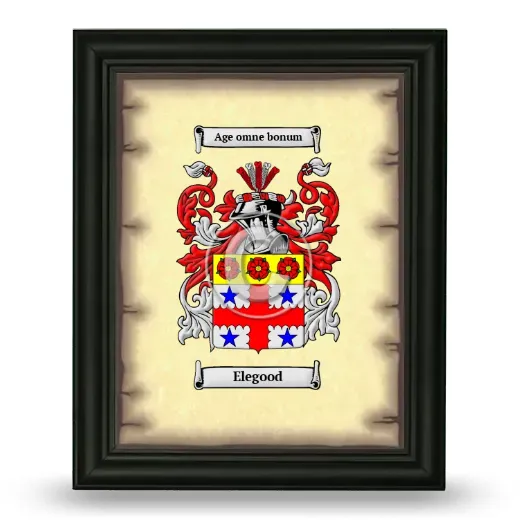 Elegood Coat of Arms Framed - Black