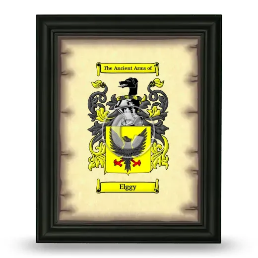 Elggy Coat of Arms Framed - Black