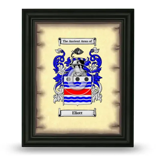 Eliott Coat of Arms Framed - Black