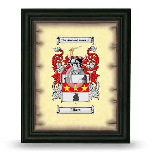 Ellars Coat of Arms Framed - Black