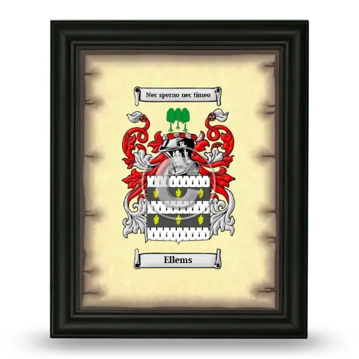 Ellems Coat of Arms Framed - Black