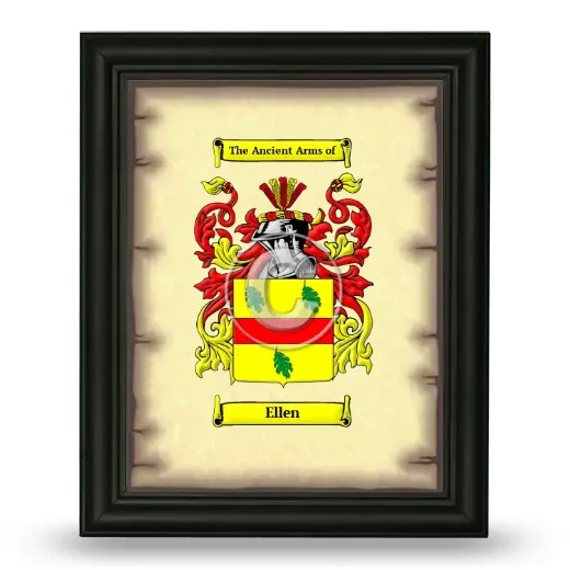 Ellen Coat of Arms Framed - Black