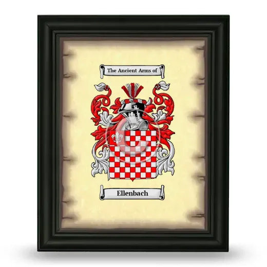 Ellenbach Coat of Arms Framed - Black