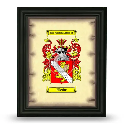 Ellerbe Coat of Arms Framed - Black