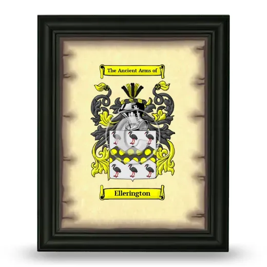 Ellerington Coat of Arms Framed - Black