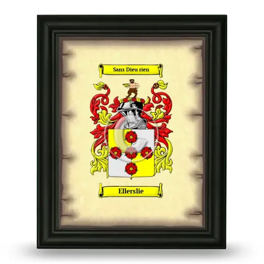 Ellerslie Coat of Arms Framed - Black