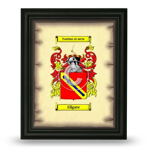 Ellgate Coat of Arms Framed - Black