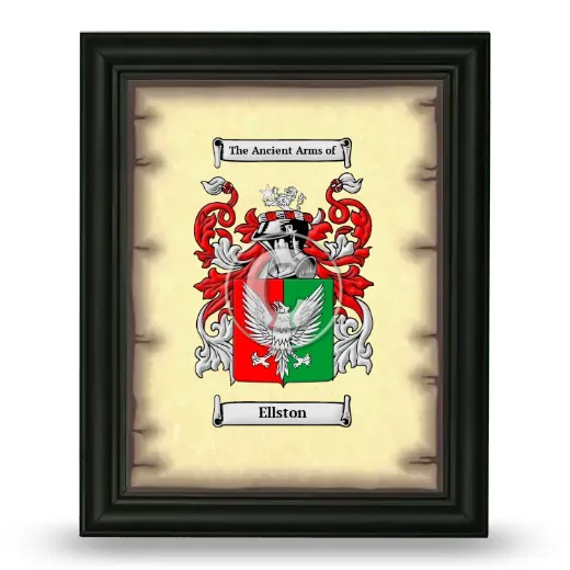 Ellston Coat of Arms Framed - Black
