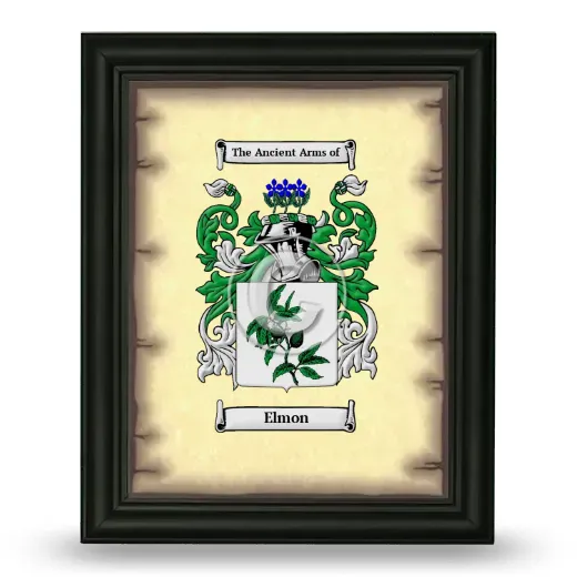 Elmon Coat of Arms Framed - Black