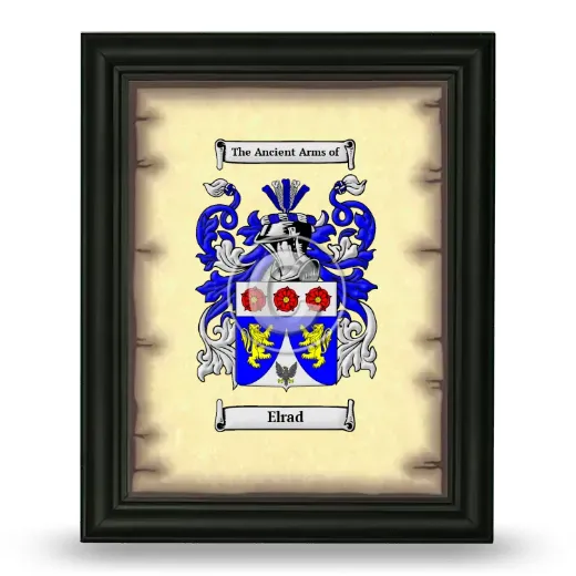 Elrad Coat of Arms Framed - Black