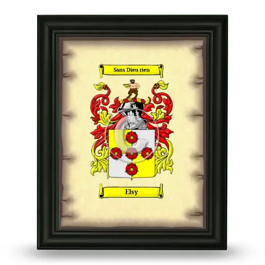 Elsy Coat of Arms Framed - Black