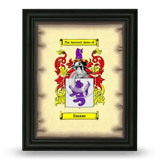 Emam Coat of Arms Framed - Black