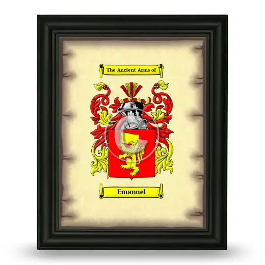 Emanuel Coat of Arms Framed - Black