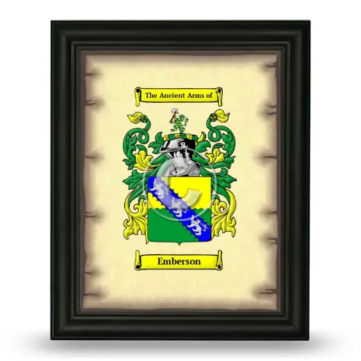 Emberson Coat of Arms Framed - Black