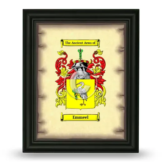 Emmeel Coat of Arms Framed - Black