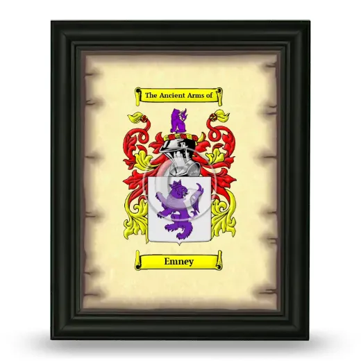 Emney Coat of Arms Framed - Black