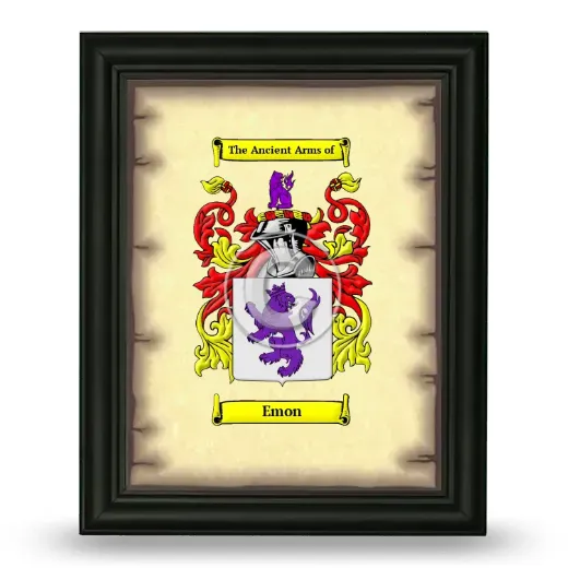 Emon Coat of Arms Framed - Black