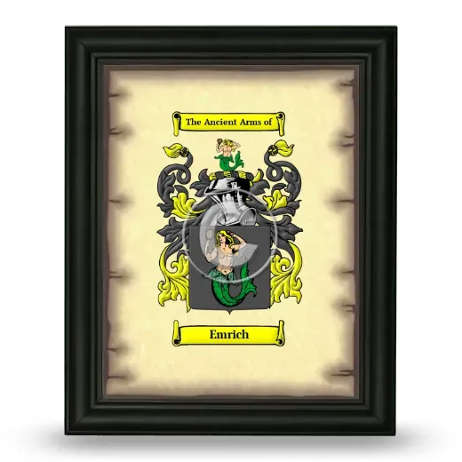 Emrich Coat of Arms Framed - Black