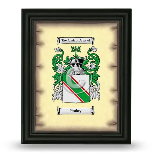 Enday Coat of Arms Framed - Black