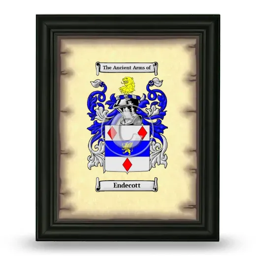 Endecott Coat of Arms Framed - Black
