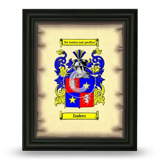 Enders Coat of Arms Framed - Black
