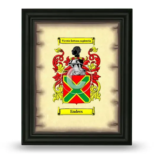 Enders Coat of Arms Framed - Black