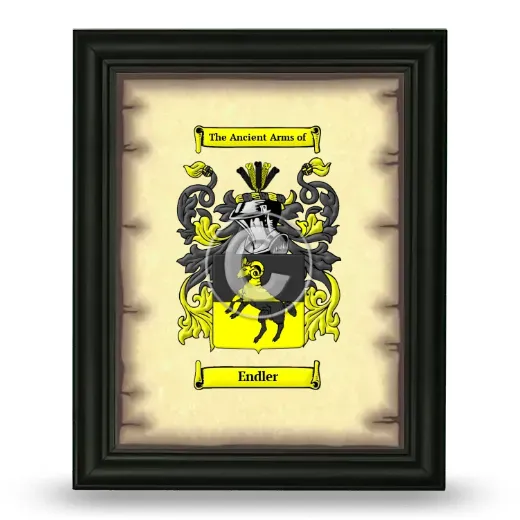 Endler Coat of Arms Framed - Black