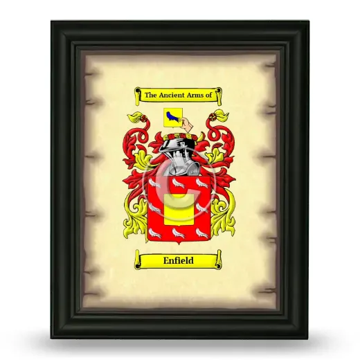 Enfield Coat of Arms Framed - Black