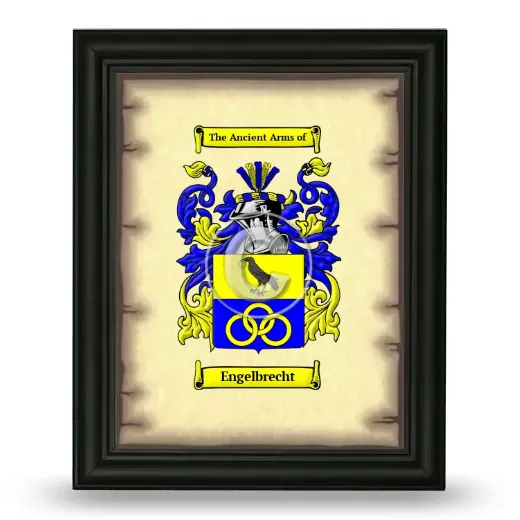 Engelbrecht Coat of Arms Framed - Black