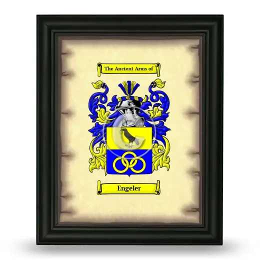 Engeler Coat of Arms Framed - Black