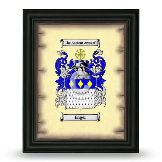 Enger Coat of Arms Framed - Black