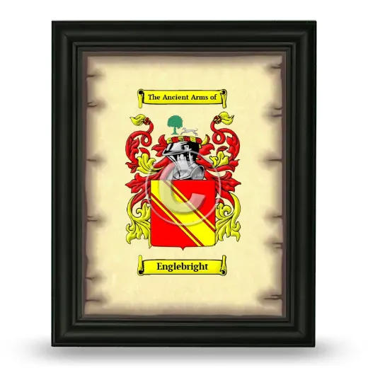 Englebright Coat of Arms Framed - Black