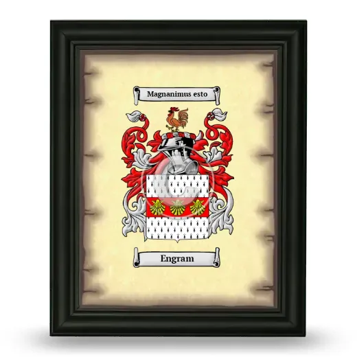 Engram Coat of Arms Framed - Black