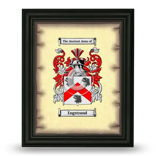 Engstrand Coat of Arms Framed - Black