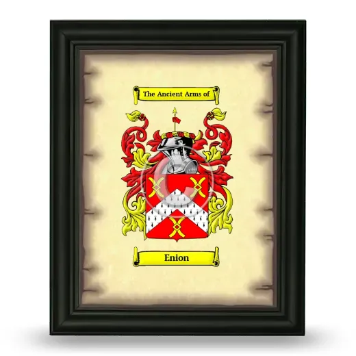 Enion Coat of Arms Framed - Black