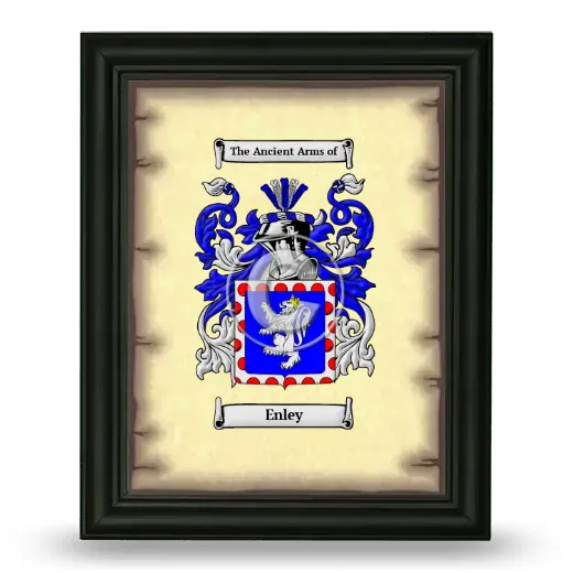 Enley Coat of Arms Framed - Black
